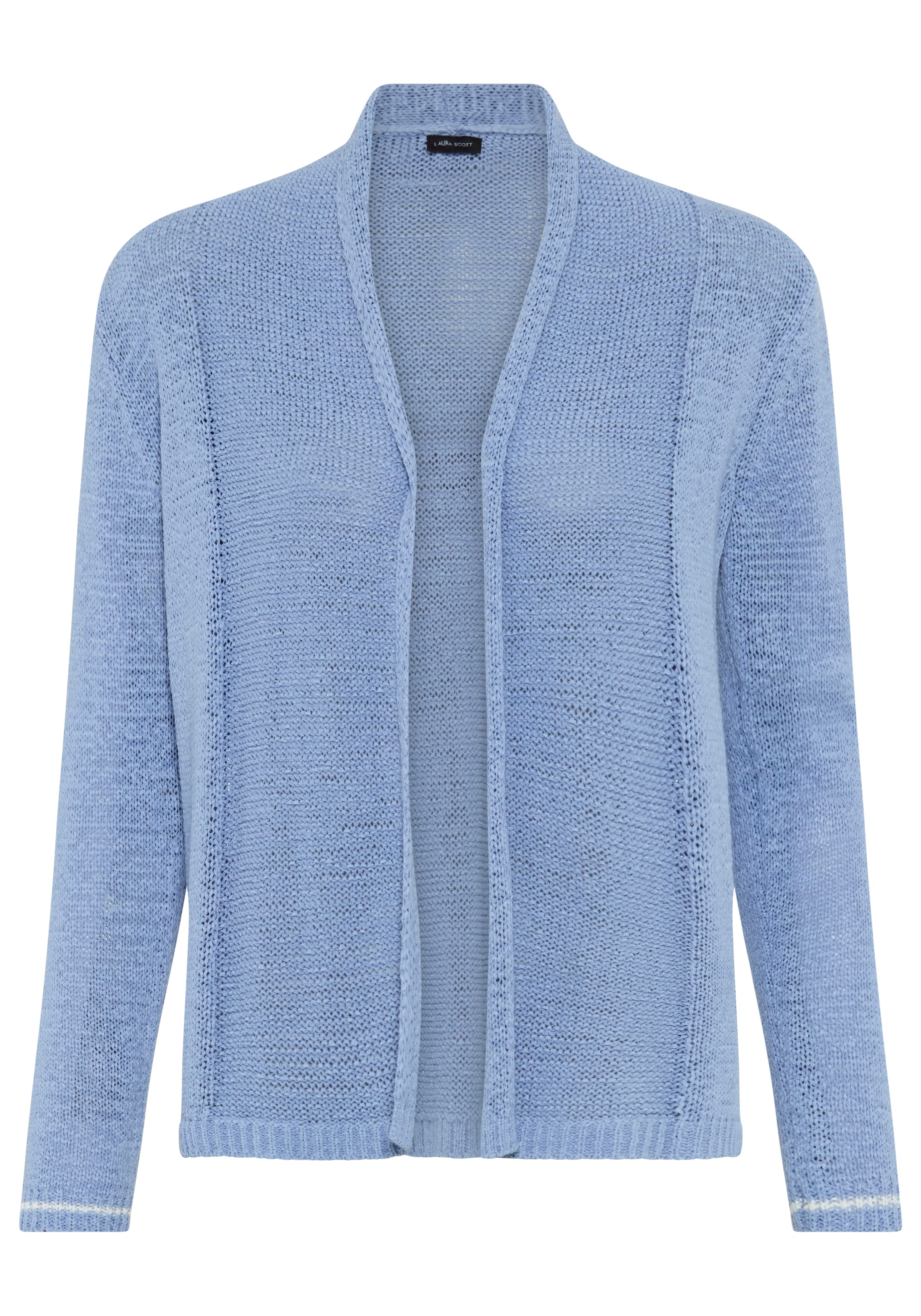 LAURA SCOTT Knit Cardigan in Blue: front
