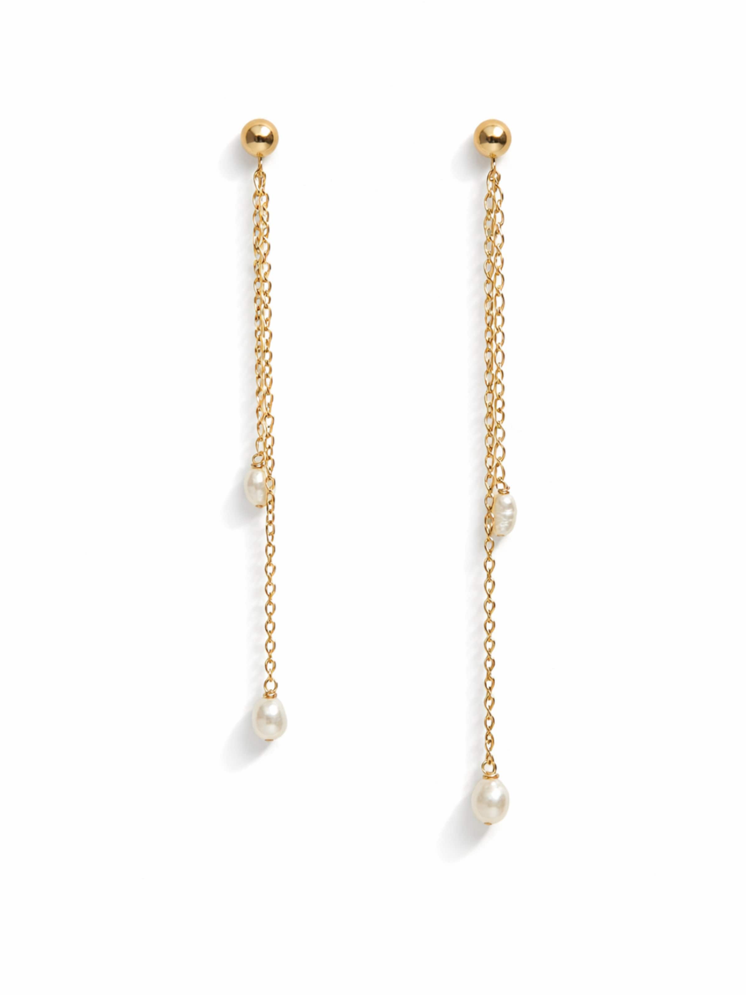 Boucles d'oreilles 'Emina' LA MAISON GISEL B. en blanc : devant