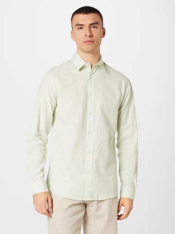 SELECTED HOMME Regular fit Button Up Shirt in Grey: front