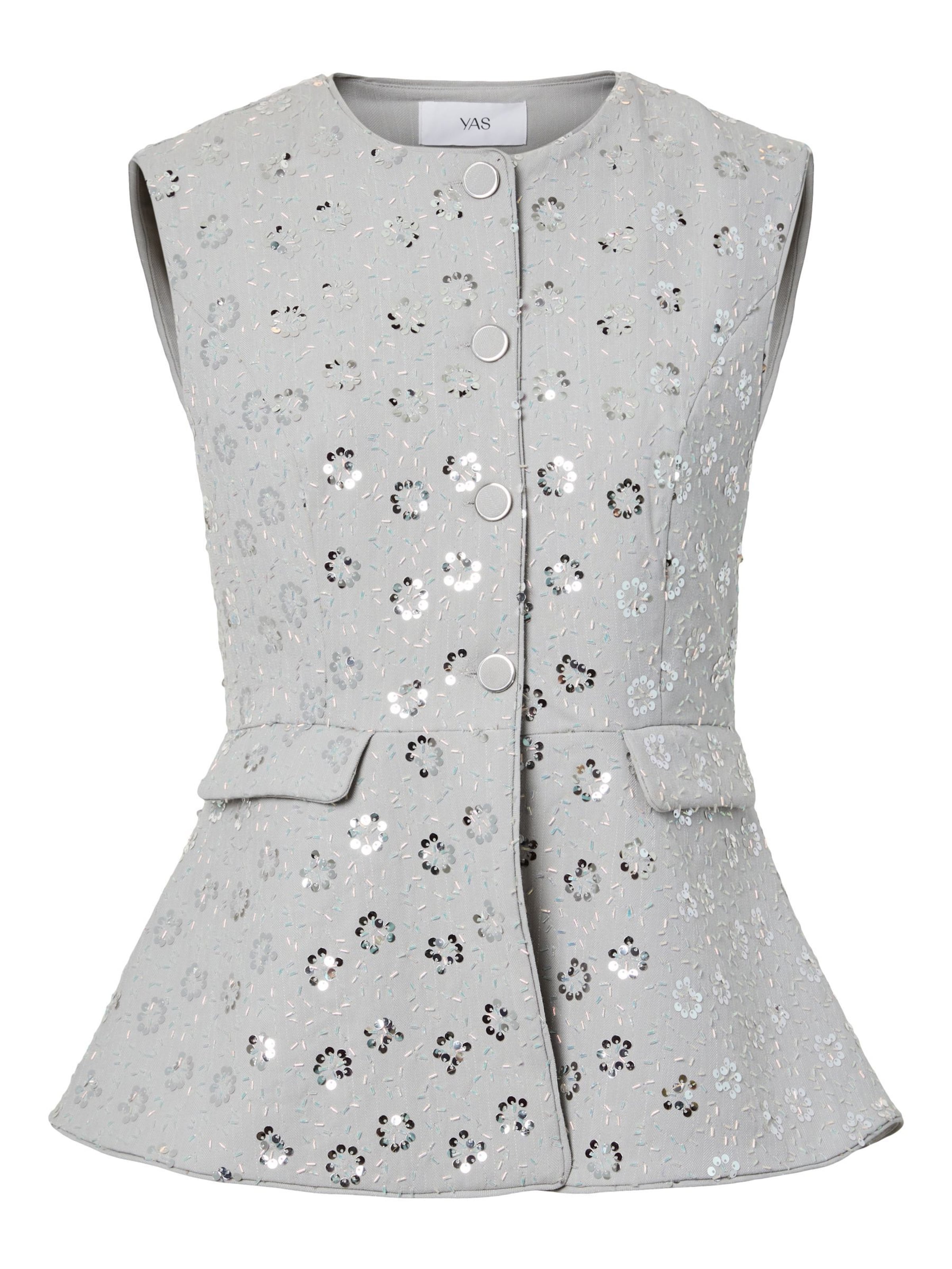 YAS Bodywarmer in Grijs: voorkant
