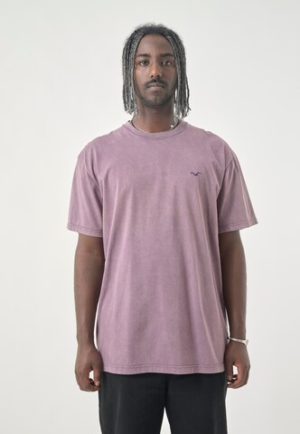 Cleptomanicx T-Shirt 'Boxy Tee Ligull Washed' in Lila: Vorderseite