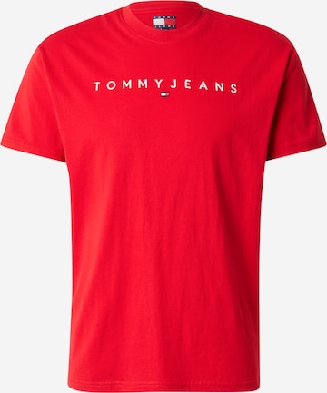 T-Shirt Tommy Jeans en rouge : devant