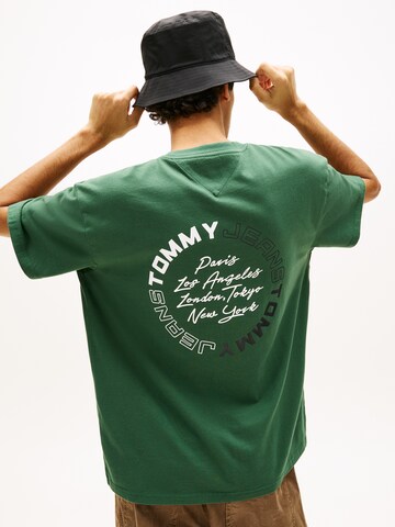 Tommy Jeans Shirt in Groen: voorkant