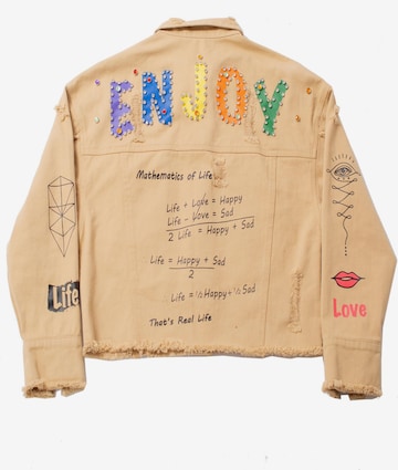Veste mi-saison 'Enjoy' MATSOUR’I en beige : devant