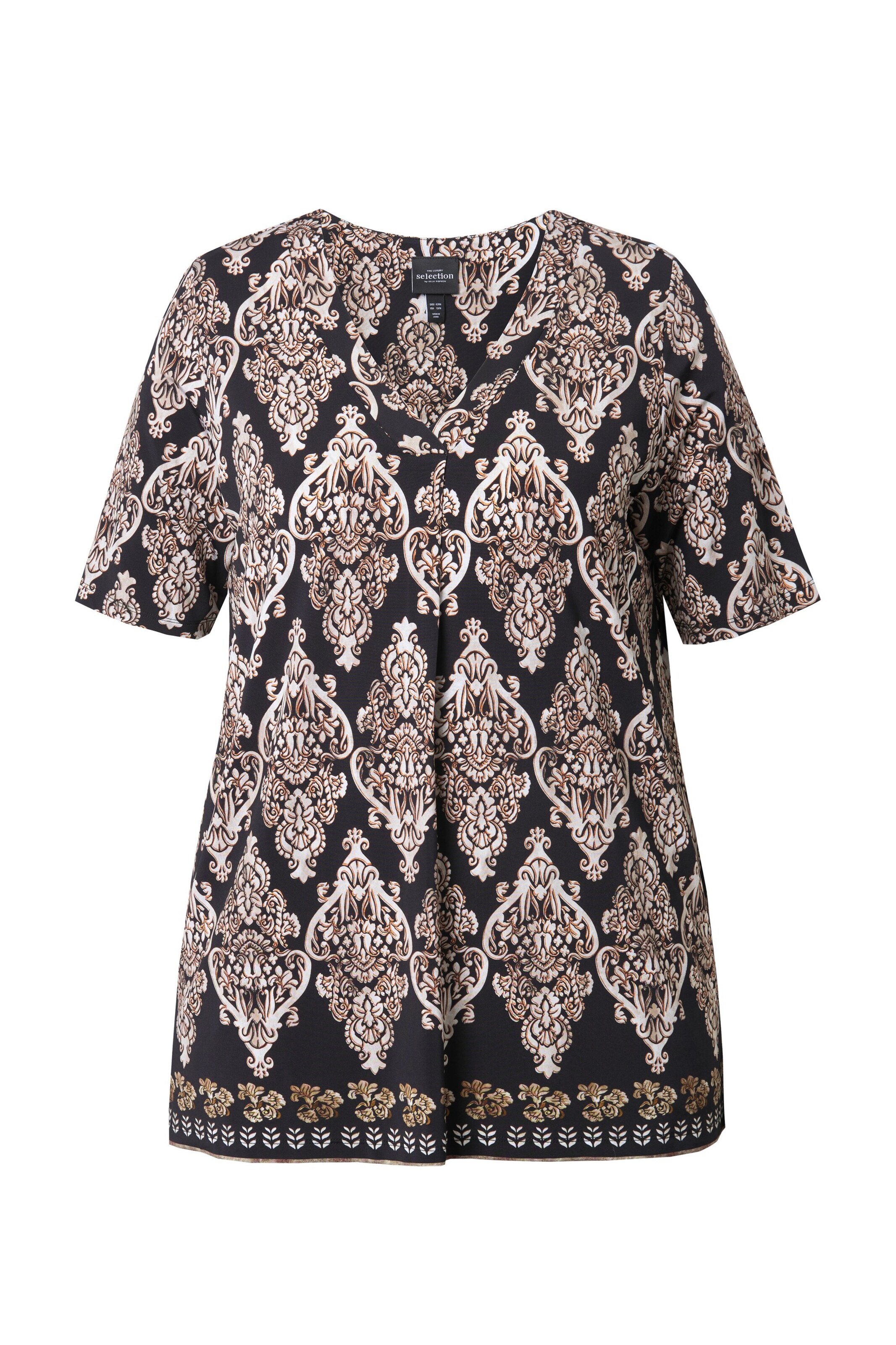 Ulla Popken Shirt in Schwarz: Vorderseite