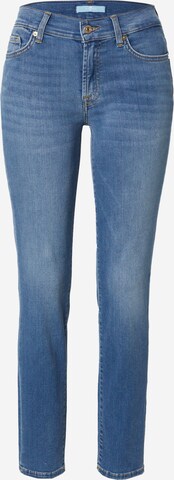 Coupe slim Jean 'ROXANNE' 7 for all mankind en bleu : devant