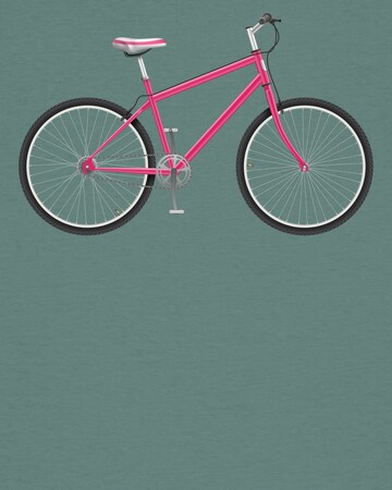 Watapparel Shirt 'Pink Bike' in Green