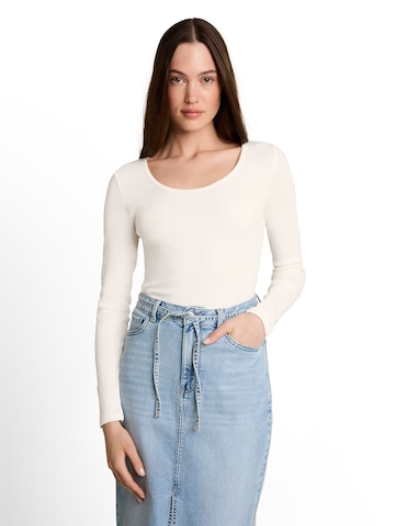 TOM TAILOR DENIM Тениска в бяло: отпред