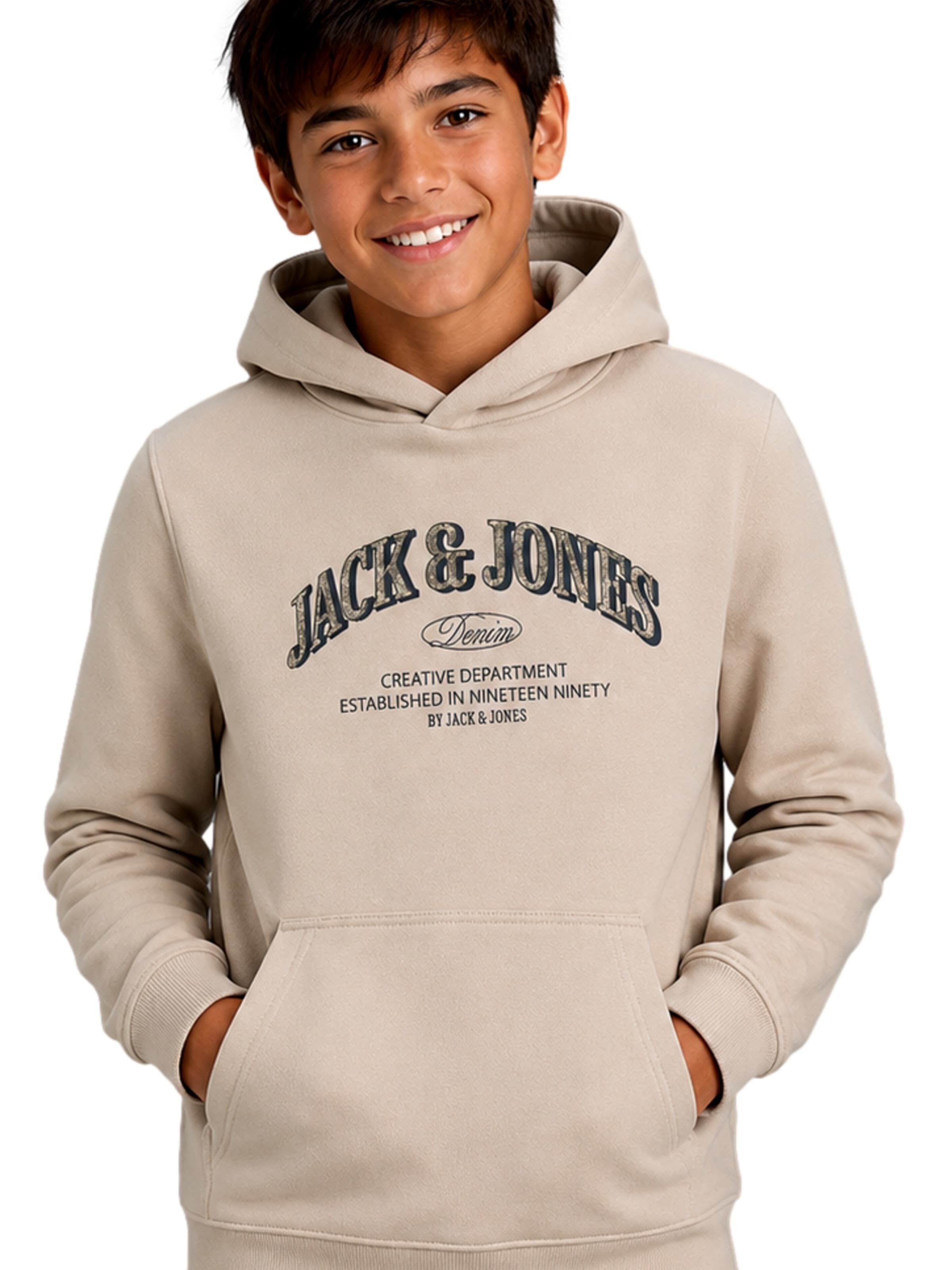Jack & Jones Junior Свитшот 'JJEDENVER' в Бежевый