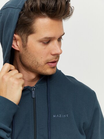 mazine Kapuzensweatjacke ' Burwood Zipper ' in Blau