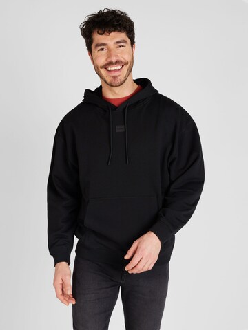 HUGO - Sweatshirt 'Dompol' em preto: frente
