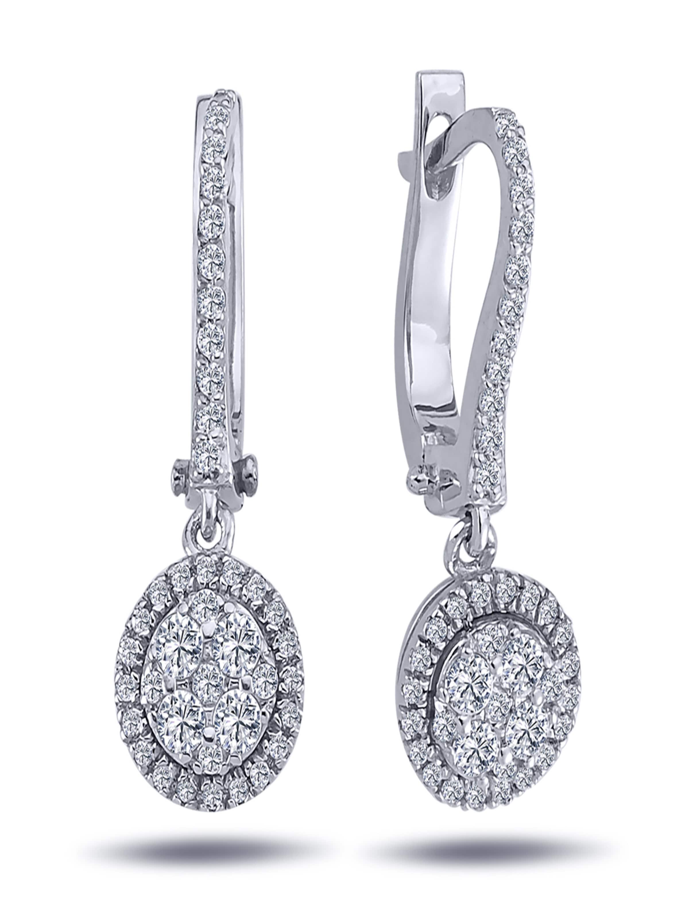 EinStein Diamant Earrings 'Licht der Sonne' in Silver: front