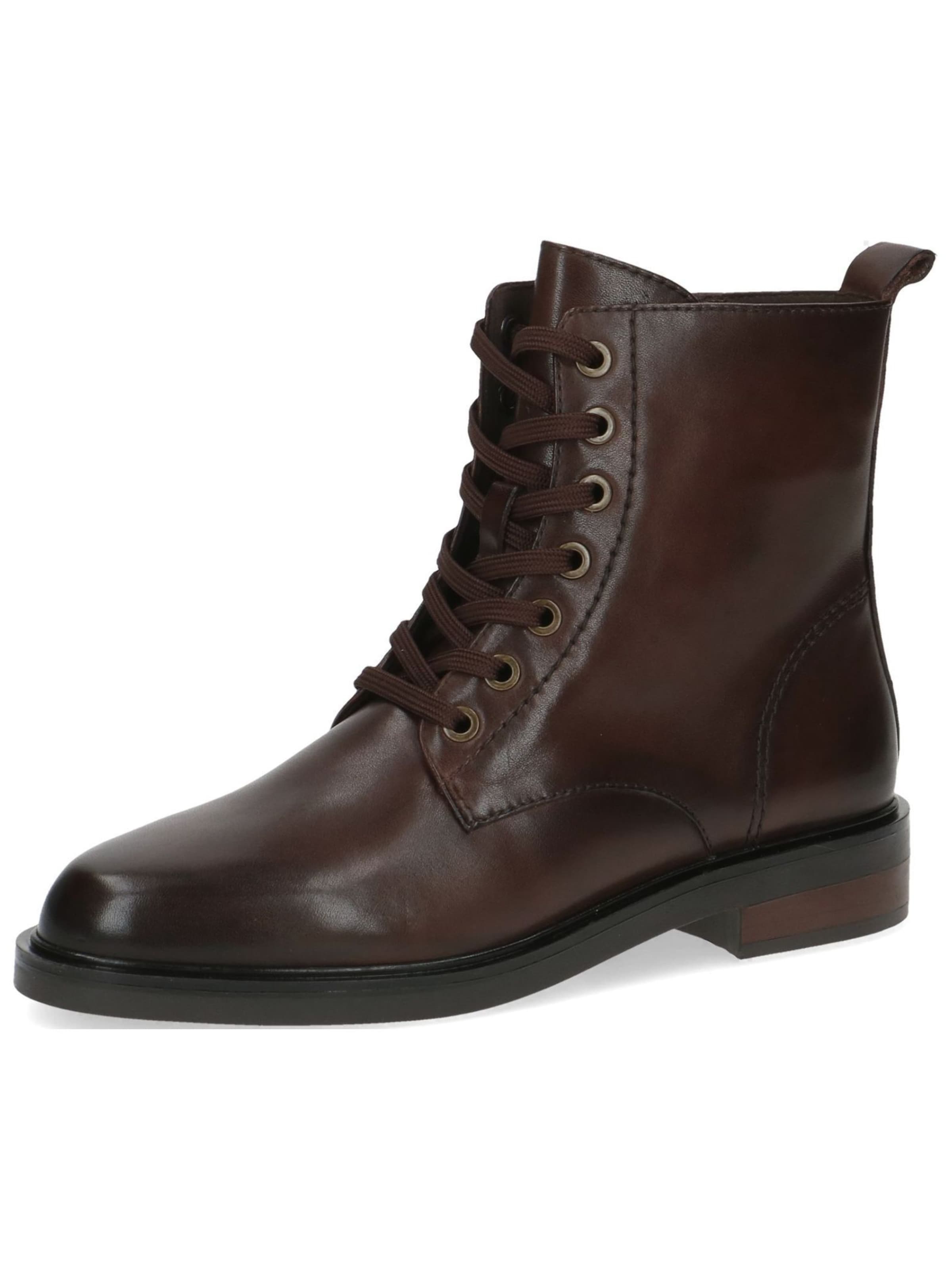 CAPRICE Lace-Up Ankle Boots in Brown: front