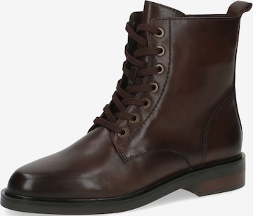 CAPRICE Lace-Up Ankle Boots in Brown: front