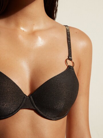 CALZEDONIA Push-up Bikinitop in Schwarz