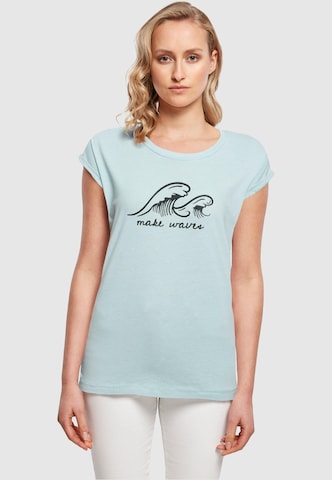 Merchcode T-Shirt 'Summer - Make Waves' in Blau: predná strana