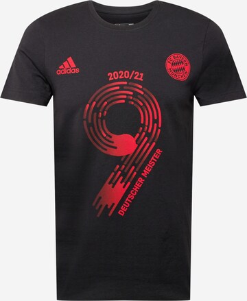 T-Shirt fonctionnel 'FC Bayern München Deutscher Meister 2021' ADIDAS SPORTSWEAR en noir : devant