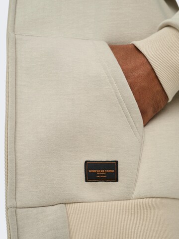 Only & Sons Zip-Up Hoodie in Grey