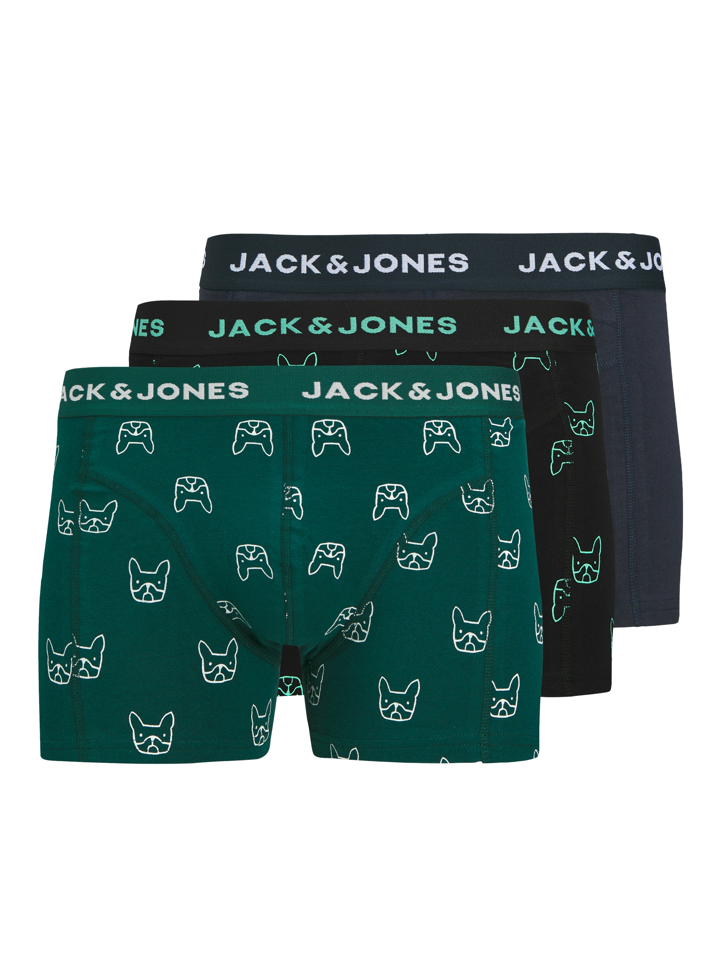 JACK & JONES Boxerky 'JACDENIM DOG' - Modrá: predná strana