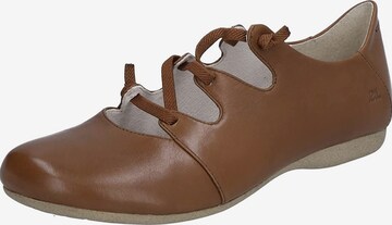 JOSEF SEIBEL Ballet Flats with Strap 'Fiona' in Brown: front