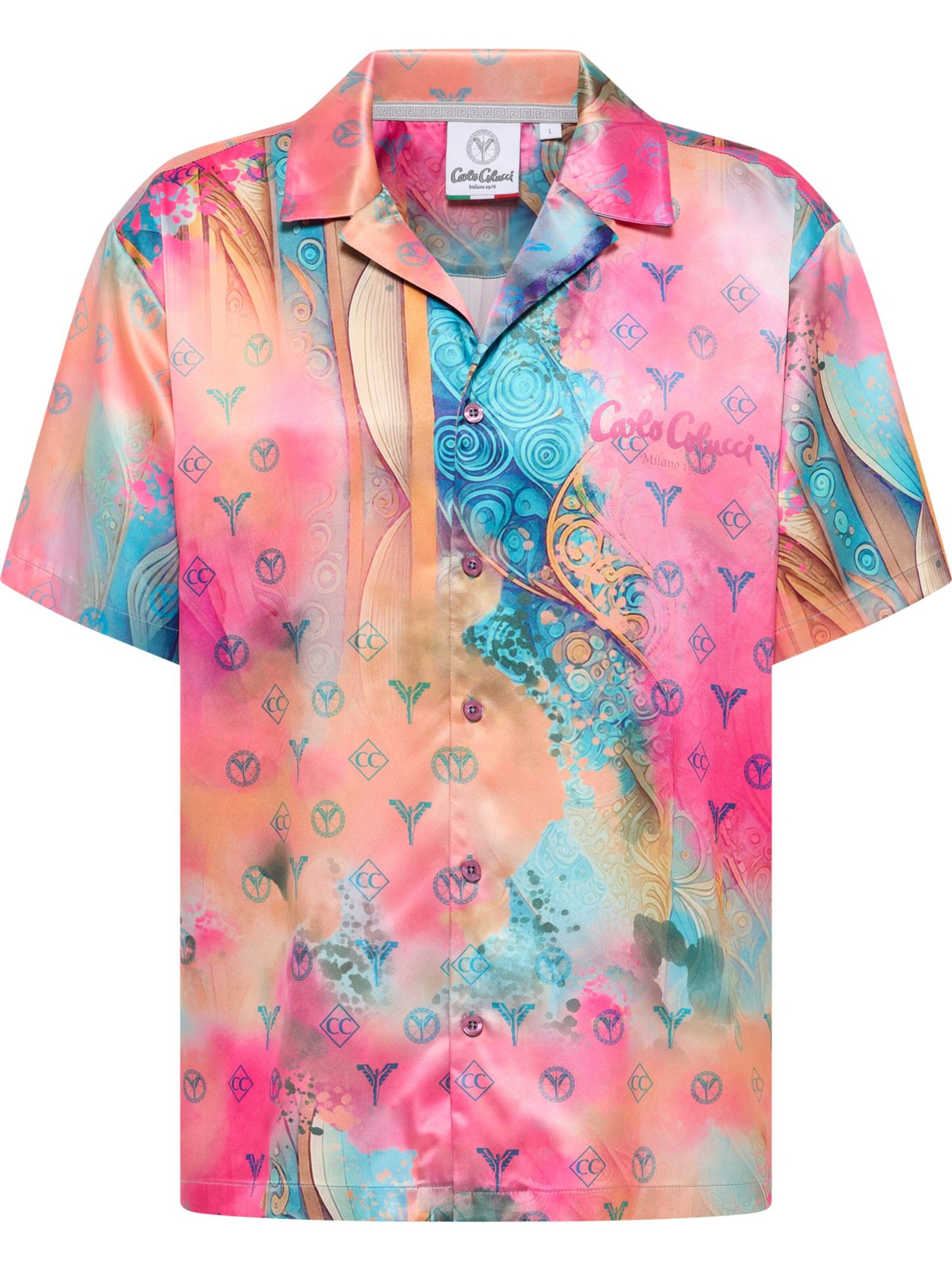 Carlo Colucci Comfort Fit Hemd 'Eikemann' in Pink: Vorderseite