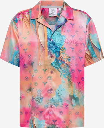 Carlo Colucci Comfort fit Overhemd 'Eikemann' in Roze: voorkant