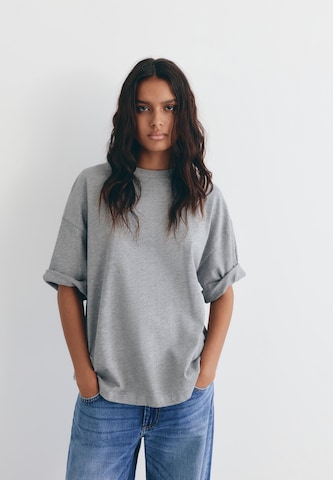 Pull&Bear Oversized tričko – modrá: přední strana