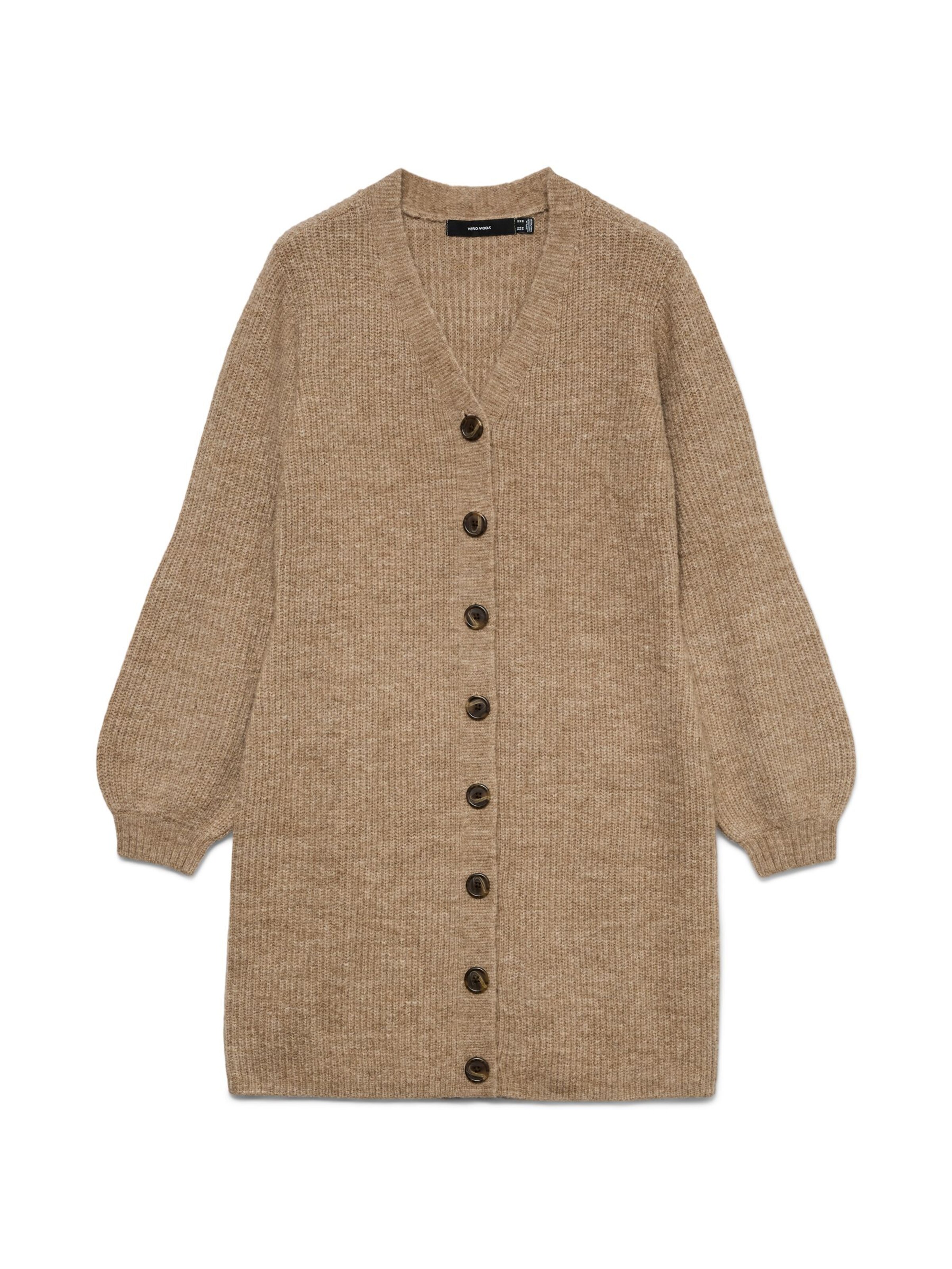 Vero Moda Curve - Vestido de punto 'VMCLefile' en marrón: frente