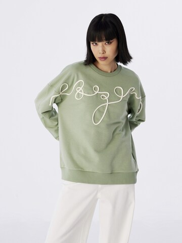 Twist Sweatshirt in Groen: voorkant