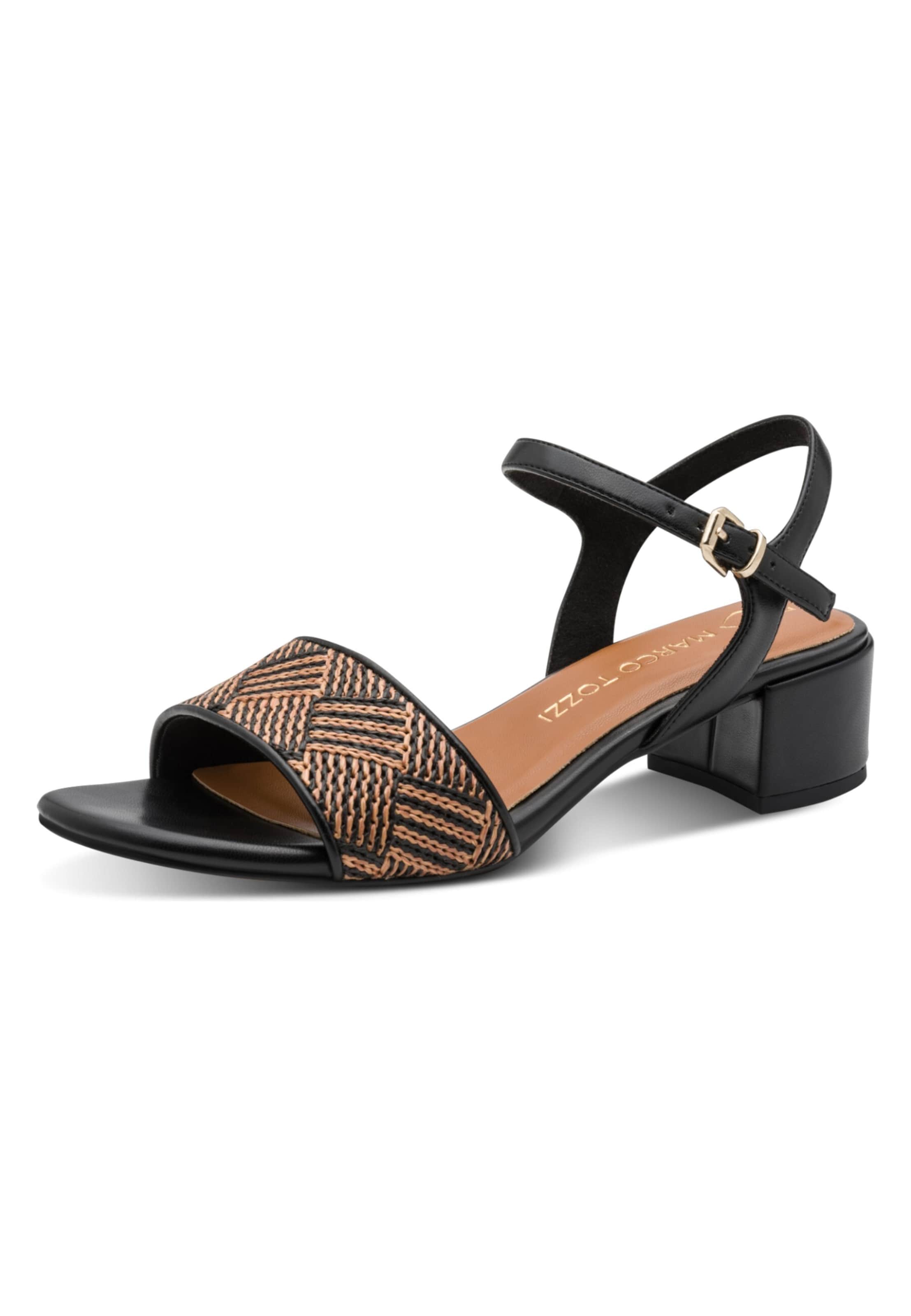 MARCO TOZZI Strap sandal in Black: front