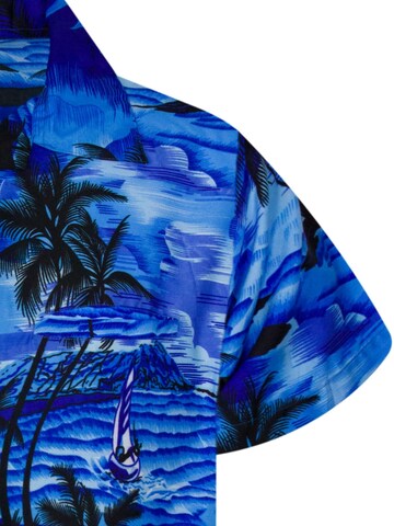 King Kameha Shirt 'Surf' in Blau