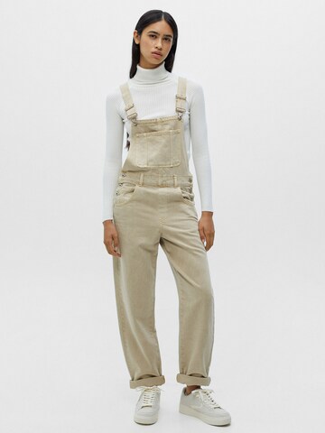 Pull&Bear Jumpsuit in Beige: front