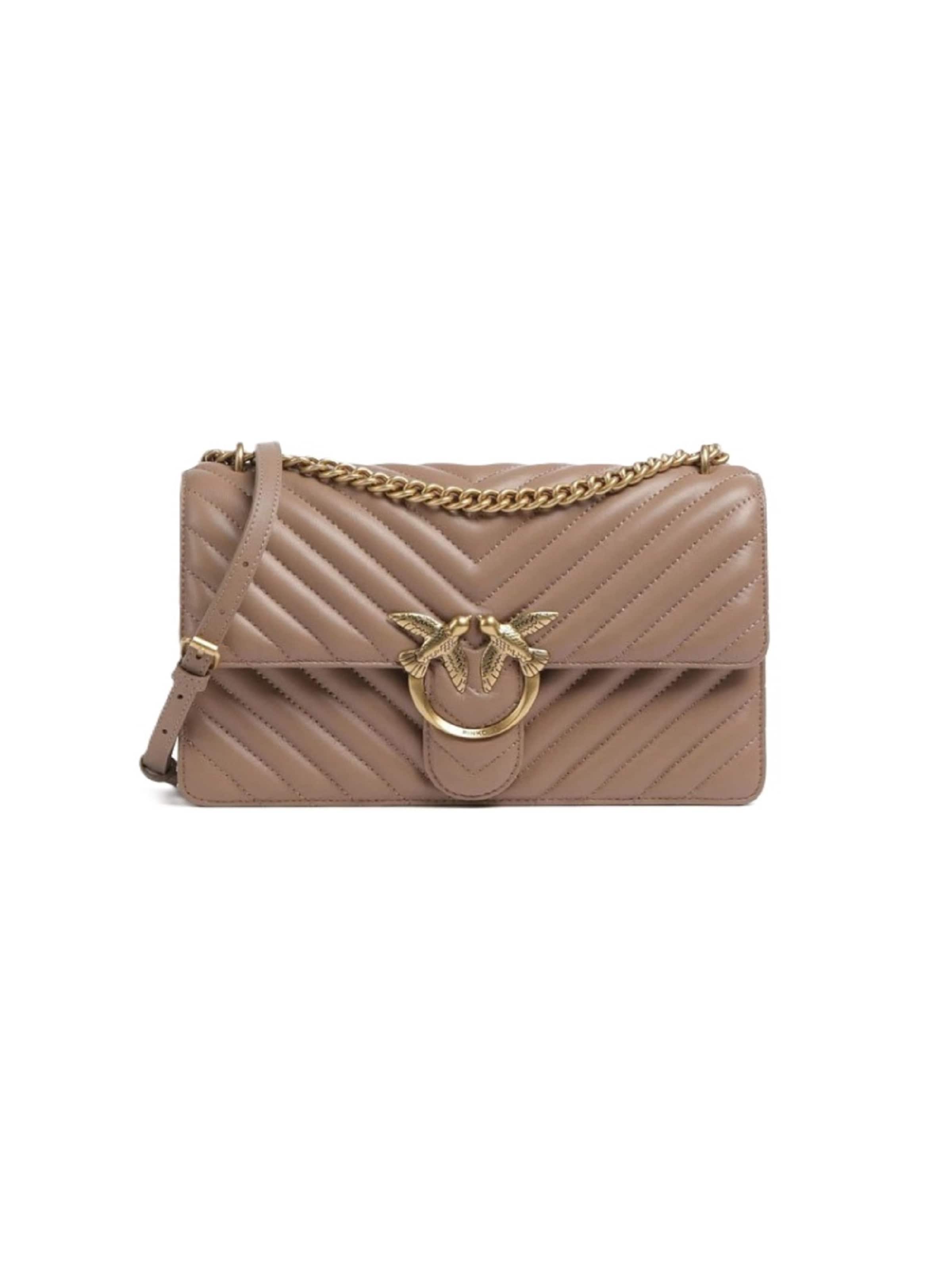Borsa a spalla '100941 A0GK' di PINKO in beige: frontale