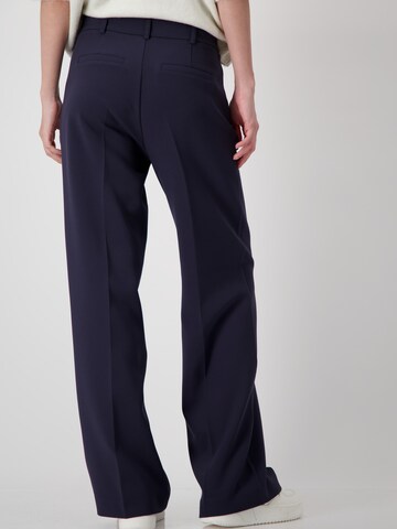 monari Wide leg Pleat-Front Pants in Blue