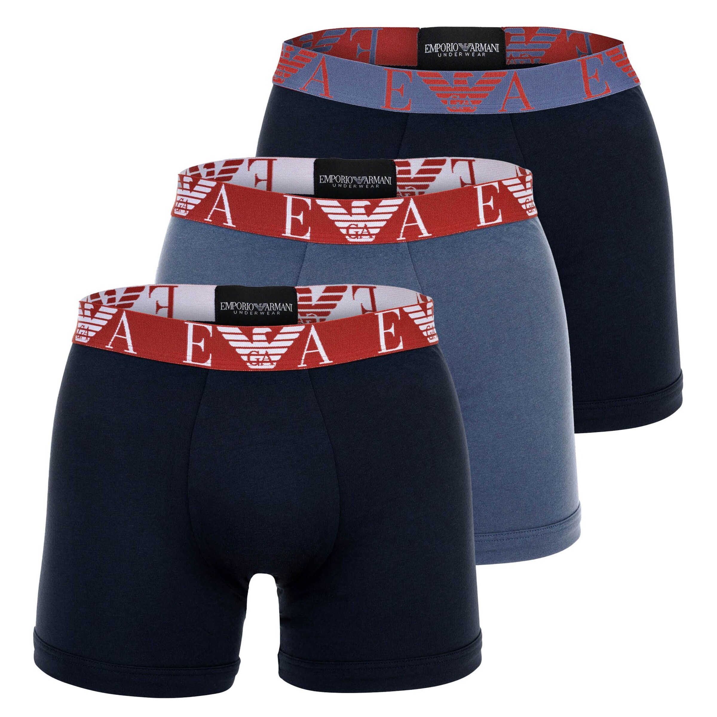 Boxers Emporio Armani en bleu : devant