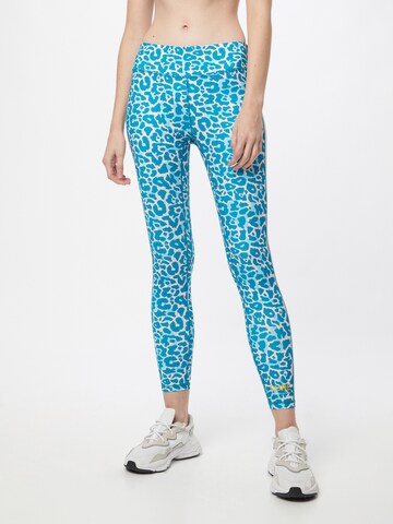 DELICATELOVE Skinny Sportbroek 'Nadi' in Blauw: voorkant