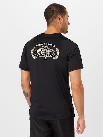 ADIDAS PERFORMANCE Performance Shirt 'Sports Club Graphic' in Black