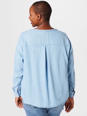 ONLY Carmakoma Blouse 'Ema' in Blauw