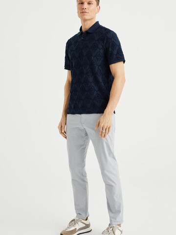 WE Fashion - Slimfit Calças chino em cinzento