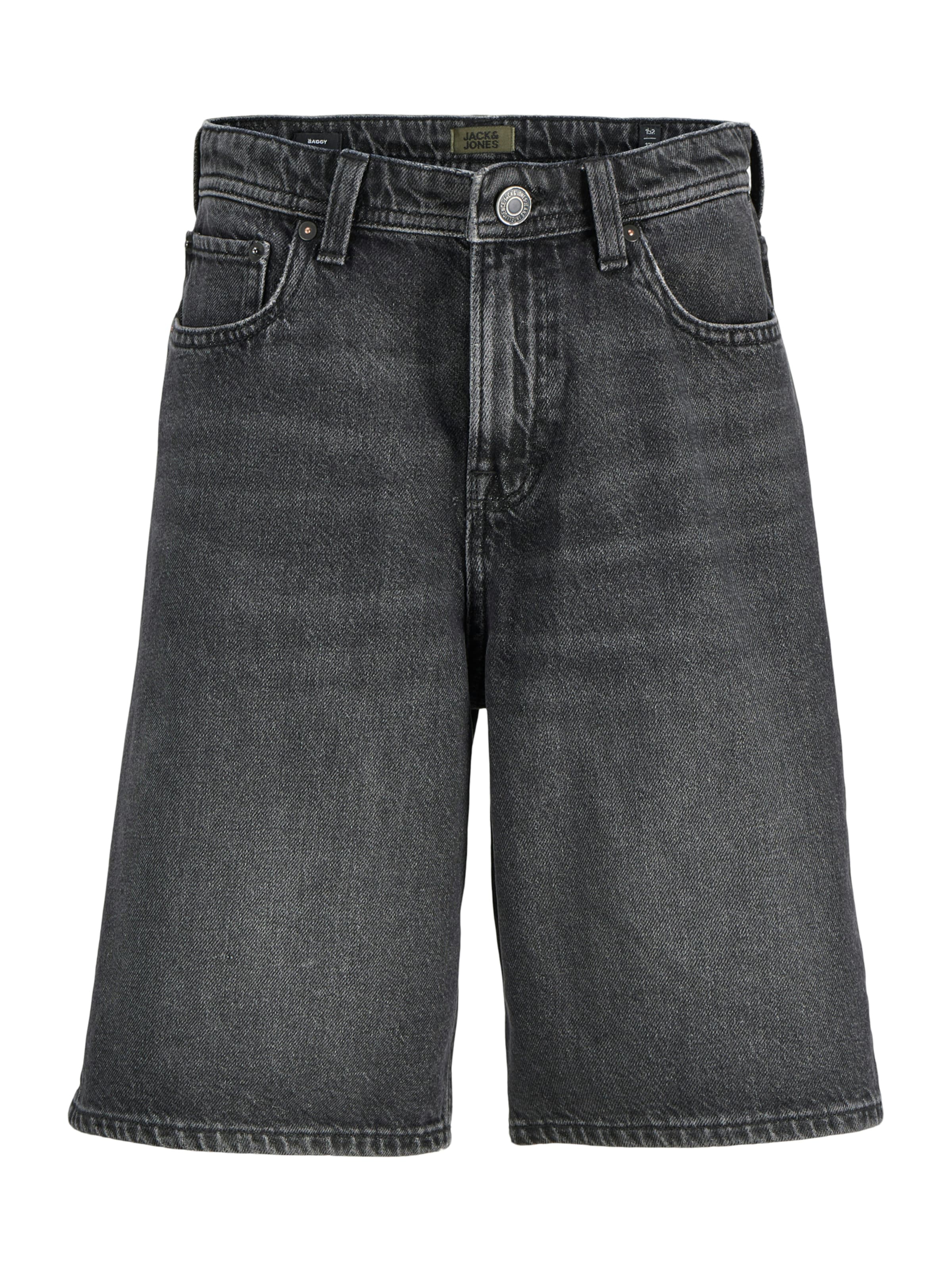 Jack & Jones Junior - Ropa ancha Vaquero 'JJIALEX JJORIGINAL' en negro: frente