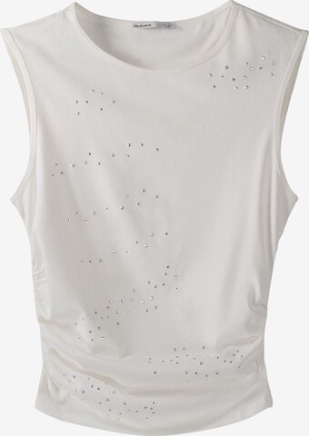 Top di Bershka in bianco: frontale