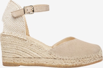 Alhamas - Sandalias con hebilla 'Alpargata Cuña 7 cm' en gris: frente