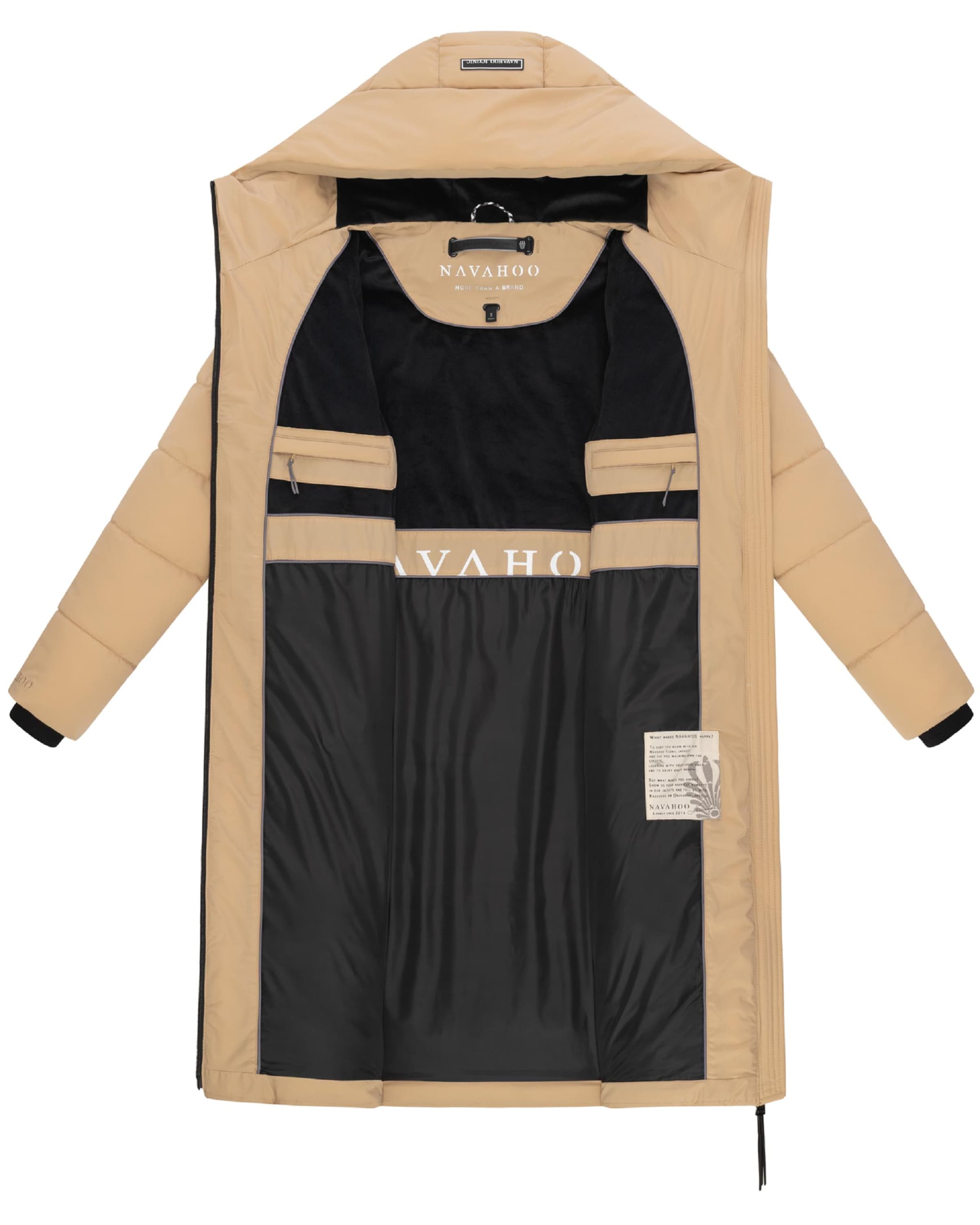 NAVAHOO Zimný kabát 'Schokokuss XIV' - Béžová