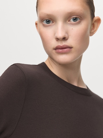 MANGO Tričko 'ENI' - Hnedá