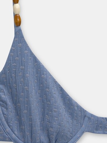 Pull&Bear T-Shirt Bikinitop in Blau