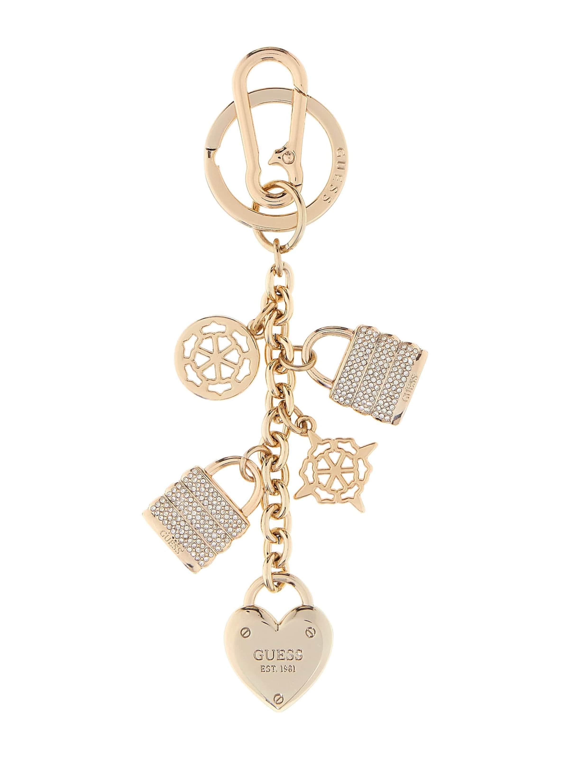 GUESS Key Ring in Gold: front