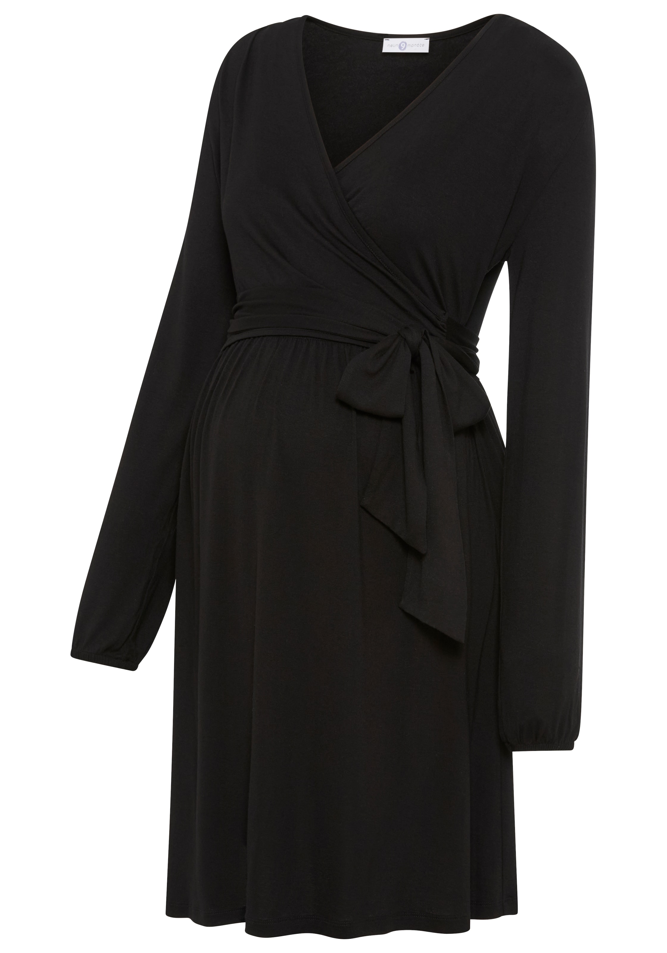 Neun Monate Dress in Black: front