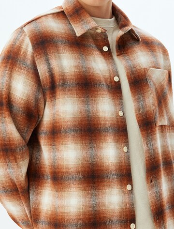 Koton Regular Fit Hemd in Braun