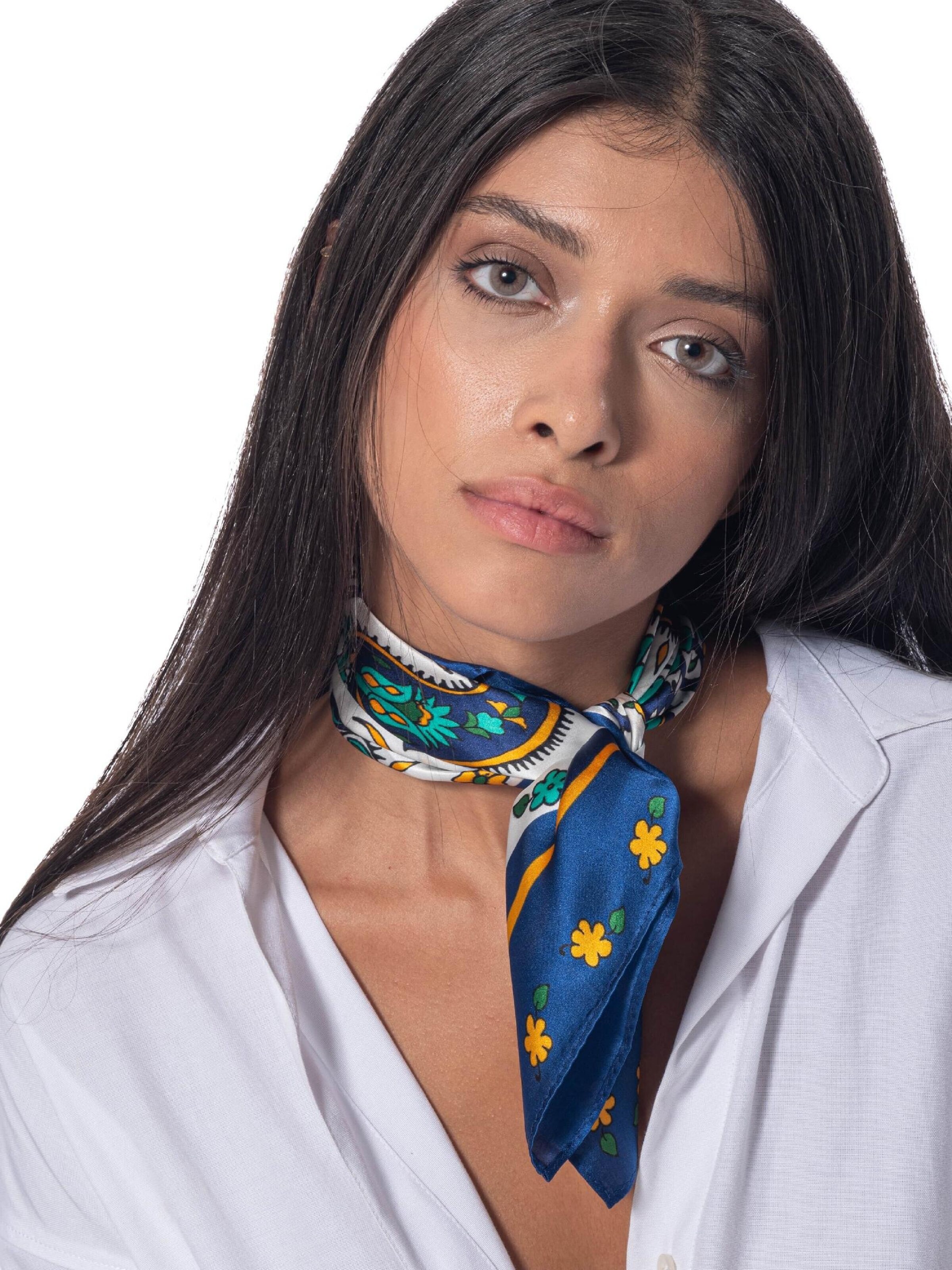 Foulard 'Ghalamkar' di AFROZAN in blu