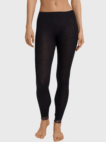 Skinny Leggings ' Woolen Lace ' Hanro en noir : devant